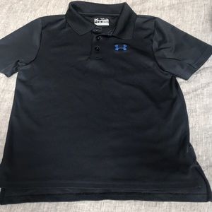 Boys size Large Under Armor heat gear polo shirt
